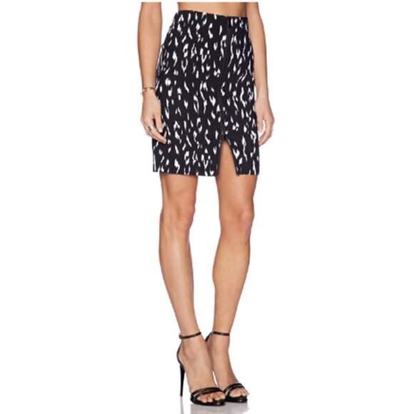 RACHEL ZOE |  Crop Top & Pencil Skirt Matching Set Black & White 4 - Picture 6 of 16